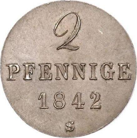 Reverse 2 Pfennig 1842 S -  Coin Value - Hanover, Ernest Augustus