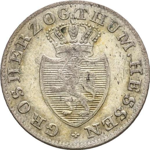 Avers 6 Kreuzer 1821 - Silbermünze Wert - Hessen-Darmstadt, Ludwig I