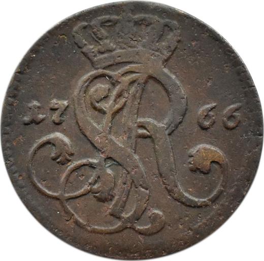 Аверс монеты - 1 грош 1766 года G G - прописная - цена  монеты - Польша, Станислав II Август