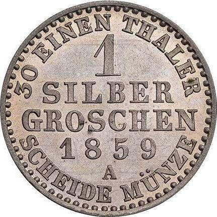 Reverso 1 Silber Groschen 1859 A - valor de la moneda de plata - Prusia, Federico Guillermo IV
