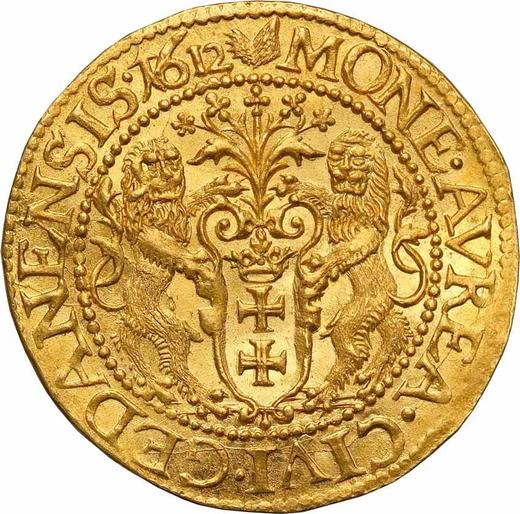 Реверс монеты - Дукат 1612 года "Гданьск" - цена золотой монеты - Польша, Сигизмунд III Ваза