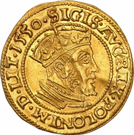 Аверс монеты - Дукат 1550 года "Гданьск" - цена золотой монеты - Польша, Сигизмунд II Август