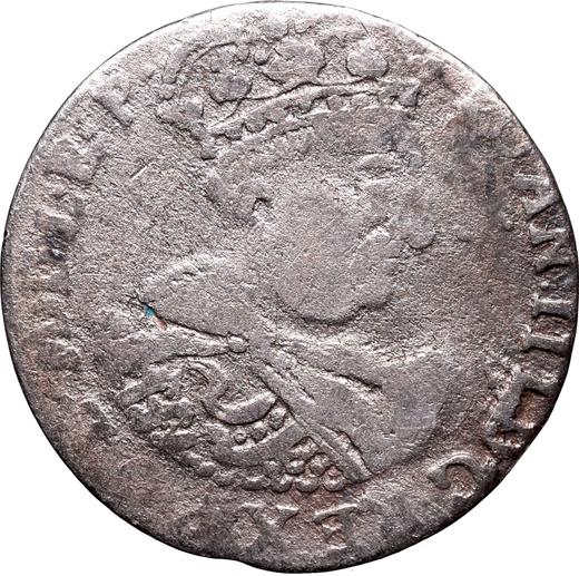 Аверс монеты - Шестак (6 грошей) 1683 года "Портрет в короне" - цена серебряной монеты - Польша, Ян III Собеский