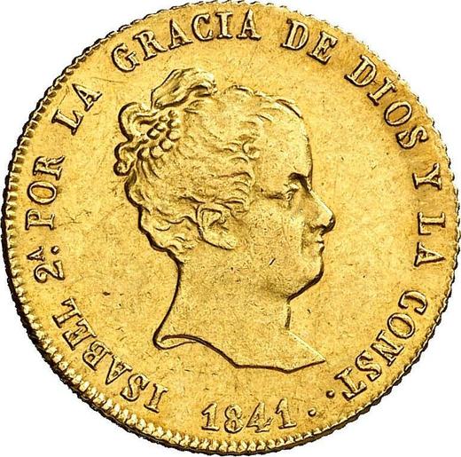 Аверс монеты - 80 реалов 1841 года S RD - цена золотой монеты - Испания, Изабелла II