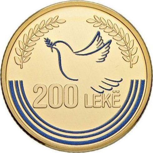 Reverso 200 leke 2012 "La Madre Teresa" - valor de la moneda de oro - Albania, República Moderna