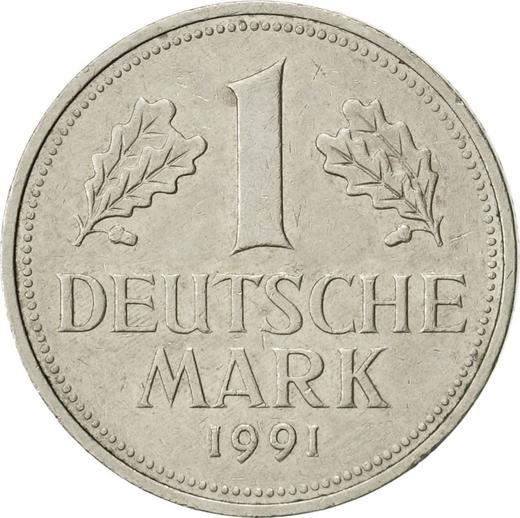 Аверс монеты - 1 марка 1991 года J - цена  монеты - Германия, ФРГ