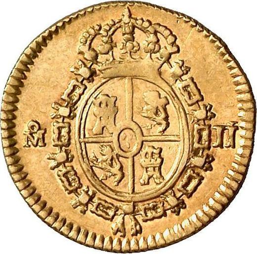Reverso Medio escudo 1819 Mo JJ - valor de la moneda de oro - México, Fernando VII