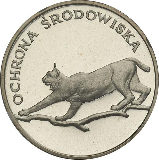 Реверс монеты - 100 злотых 1979 года MW "Рысь" Серебро - цена серебряной монеты - Польша, Народная Республика