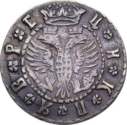 Anverso Grivna (10 kopeks) ҂АΨѲ (1709) БК - valor de la moneda de plata - Rusia, Pedro I