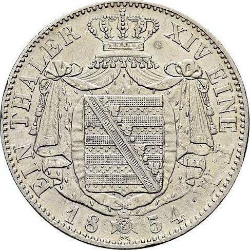 Rewers monety - Talar 1854 F - cena srebrnej monety - Saksonia-Albertyna, Jan