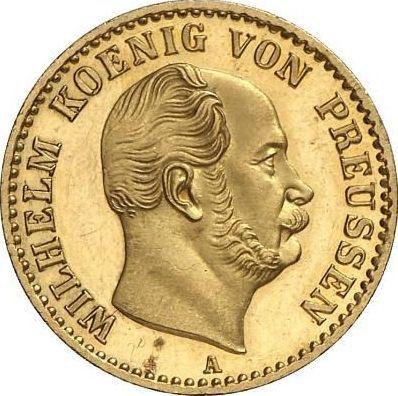 Аверс монеты - 1/2 кроны 1864 года A - цена золотой монеты - Пруссия, Вильгельм I