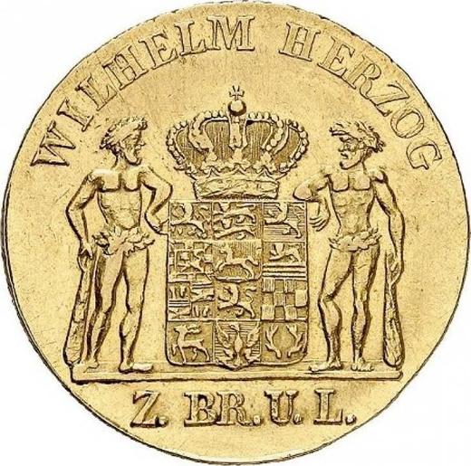 Аверс монеты - 10 талеров 1832 года CvC - цена золотой монеты - Брауншвейг-Вольфенбюттель, Вильгельм