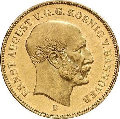 Awers monety - 10 talarów 1847 B - cena złotej monety - Hanower, Ernest August I