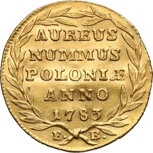 Реверс монеты - Дукат 1783 года EB - цена золотой монеты - Польша, Станислав II Август