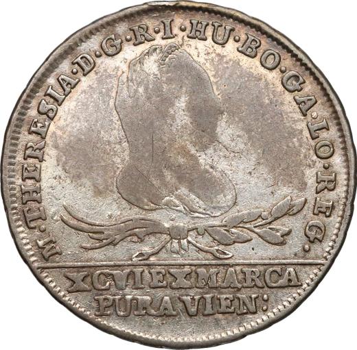 Аверс монеты - 15 крейцеров 1776 года CA "Для Галиции" - цена серебряной монеты - Польша, Австрийское правление