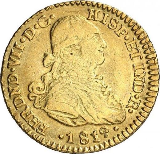 Аверс монеты - 1 эскудо 1819 года NR JF - цена золотой монеты - Колумбия, Фердинанд VII