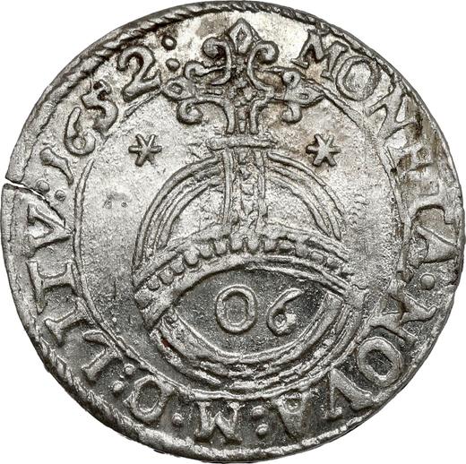 Obverse Pultorak 1652 "Lithuania" Inscription "06" - Silver Coin Value - Poland, John II Casimir