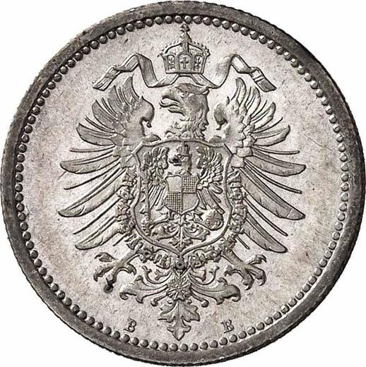 Reverso 50 Pfennige 1875 B "Tipo 1875-1877" - valor de la moneda de plata - Alemania, Imperio alemán