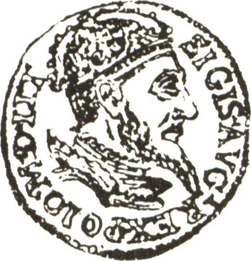 Аверс монеты - Дукат 1553 года "Литва" - цена золотой монеты - Польша, Сигизмунд II Август