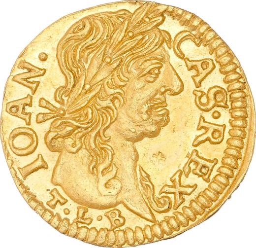 Obverse 1/2 Ducat 1661 TLB "Type 1660-1662" - Gold Coin Value - Poland, John II Casimir