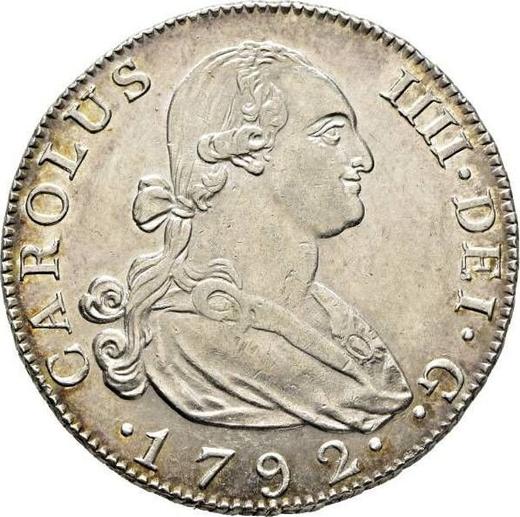 Аверс монеты - 4 реала 1792 года M MF - цена серебряной монеты - Испания, Карл IV