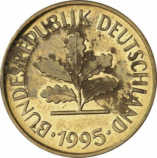 Reverso 5 Pfennige 1995 F - valor de la moneda  - Alemania, RFA