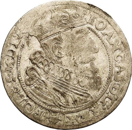Awers monety - Szóstak 1657 "Popiersie z obwódką" Popiersie Zygmunta III - cena srebrnej monety - Polska, Jan II Kazimierz