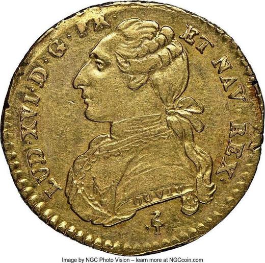 Anverso Medio Louis d'Or 1784 A París - valor de la moneda de oro - Francia, Luis XVI