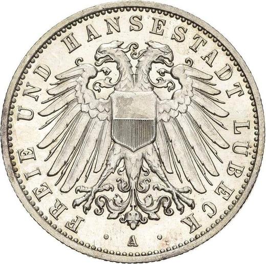 Аверс монеты - 2 марки 1905 года A "Любек" - цена серебряной монеты - Германия, Германская Империя