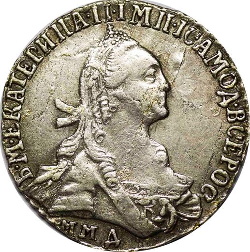 Awers monety - Griwiennik (10 kopiejek) 1769 ММД "Bez szalika na szyi" - cena srebrnej monety - Rosja, Katarzyna II