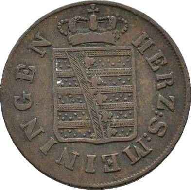 Аверс монеты - 1/2 крейцера 1832 года - цена  монеты - Саксен-Мейнинген, Бернгард II