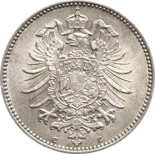 Reverso 1 marco 1876 C "Tipo 1873-1887" - valor de la moneda de plata - Alemania, Imperio alemán