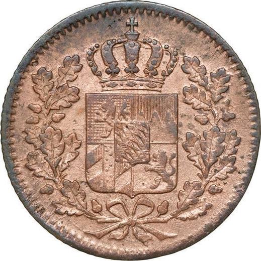 Аверс монеты - 1 пфенниг 1848 года - цена  монеты - Бавария, Людвиг I