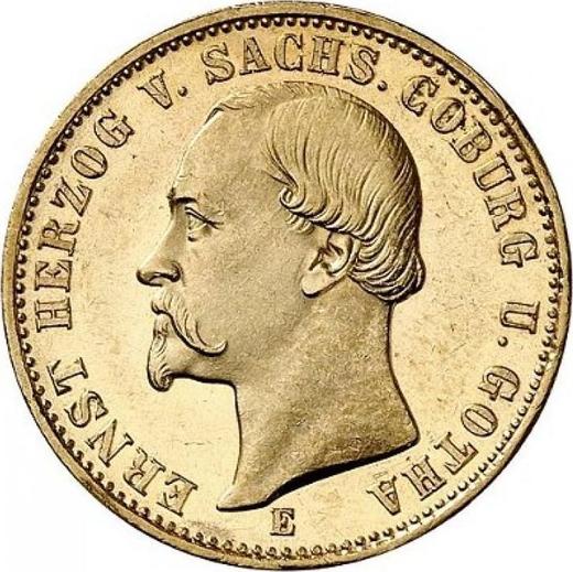 Anverso 20 marcos 1872 E "Sajonia-Coburgo y Gotha" - valor de la moneda de oro - Alemania, Imperio alemán