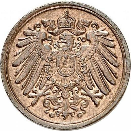Reverso 1 Pfennig 1899 G "Tipo 1890-1916" - valor de la moneda  - Alemania, Imperio alemán