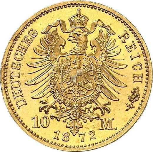 Реверс монеты - 10 марок 1872 года G "Баден" - цена золотой монеты - Германия, Германская Империя