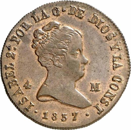 Awers monety - 4 maravedis 1837 Ja - cena  monety - Hiszpania, Izabela II