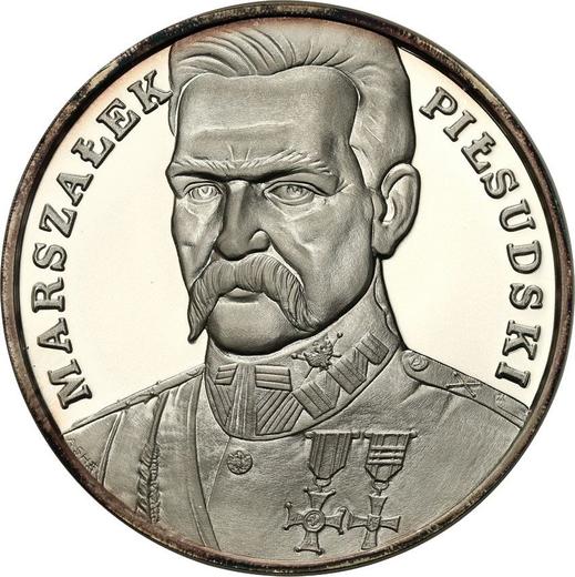 Rewers monety - 200000 złotych 1990 "Józef Piłsudski" - cena srebrnej monety - Polska, III RP przed denominacją