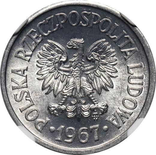 Anverso 10 groszy 1967 MW - valor de la moneda  - Polonia, República Popular