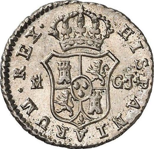 Реверс монеты - 1/2 реала 1817 года M GJ - цена серебряной монеты - Испания, Фердинанд VII