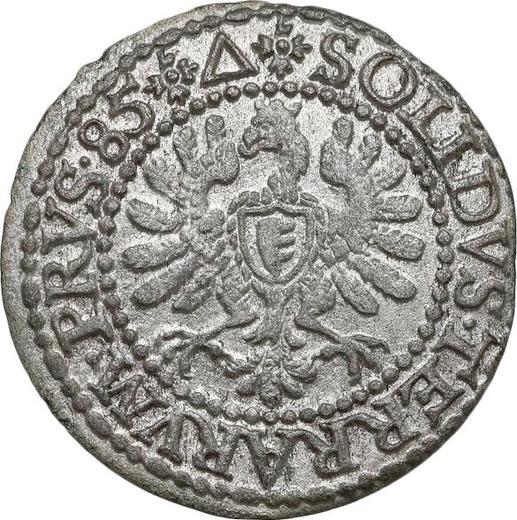 Rewers monety - Szeląg 1585 "Malbork" - cena srebrnej monety - Polska, Stefan Batory