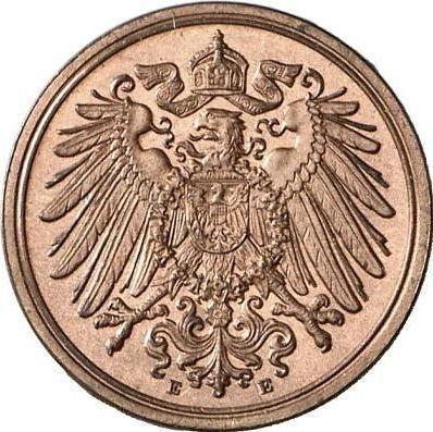 Reverso 1 Pfennig 1892 E "Tipo 1890-1916" - valor de la moneda  - Alemania, Imperio alemán
