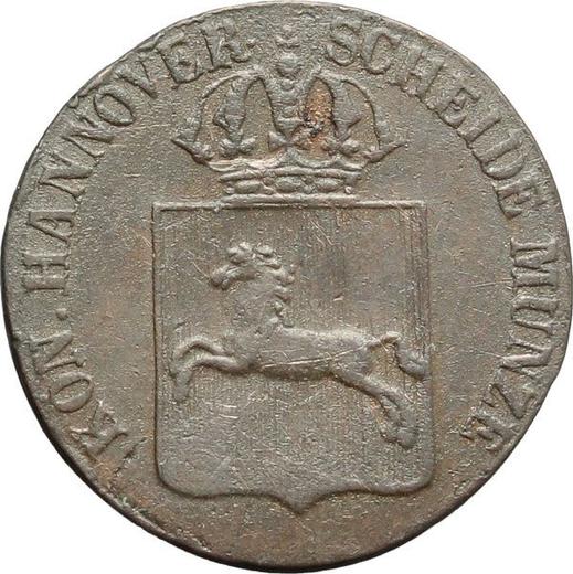 Obverse 1 Pfennig 1837 B -  Coin Value - Hanover, William IV