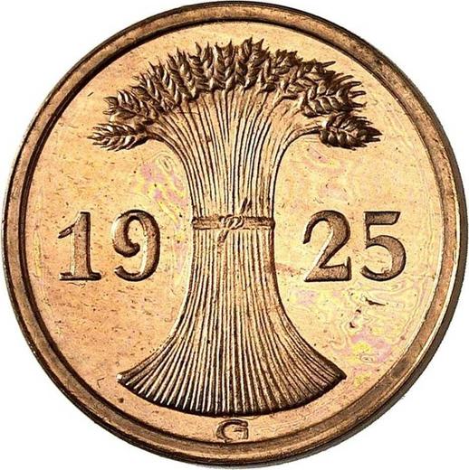 Reverso 2 Reichspfennigs 1925 G - valor de la moneda  - Alemania, República de Weimar