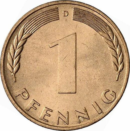 Аверс монеты - 1 пфенниг 1970 года D - цена  монеты - Германия, ФРГ