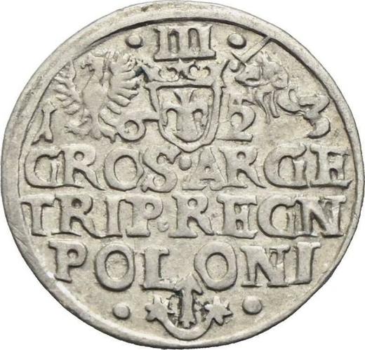 Reverso Trojak (3 groszy) 1623 "Casa de moneda de Cracovia" - valor de la moneda de plata - Polonia, Segismundo III