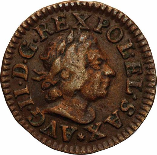 Аверс монеты - Пробный Шеляг 1720 года W "Коронный" - цена  монеты - Польша, Август II Сильный