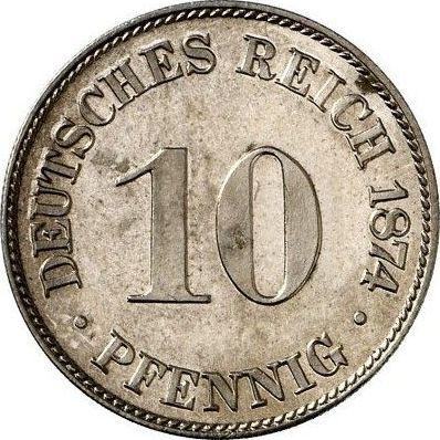 Аверс монеты - 10 пфеннигов 1874 года C "Тип 1873-1889" - цена  монеты - Германия, Германская Империя
