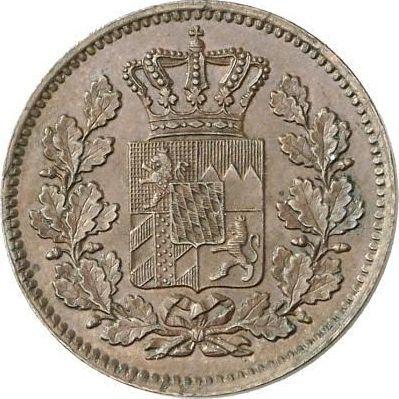 Obverse 2 Pfennig 1864 -  Coin Value - Bavaria, Maximilian II