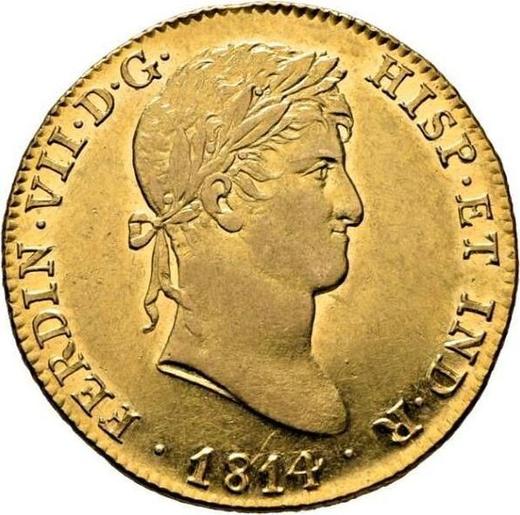 Obverse 4 Escudos 1814 M GJ - Gold Coin Value - Spain, Ferdinand VII